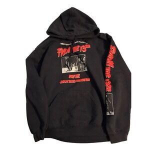 Friday the 13th Part VIII Jason Takes Manhattan Black Graphic Hoodie Mens
